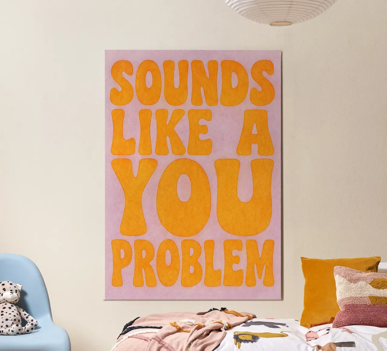 klinkt als jouw problemen poster met houten frame van Britania