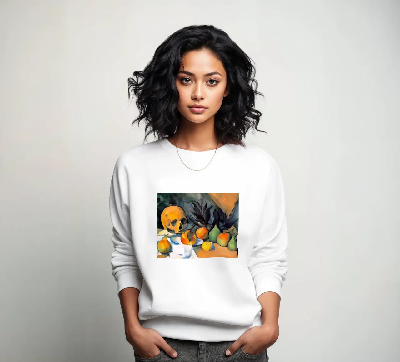 Teschio e frutta di Paul Cézanne felpa da kaitlinparkershop