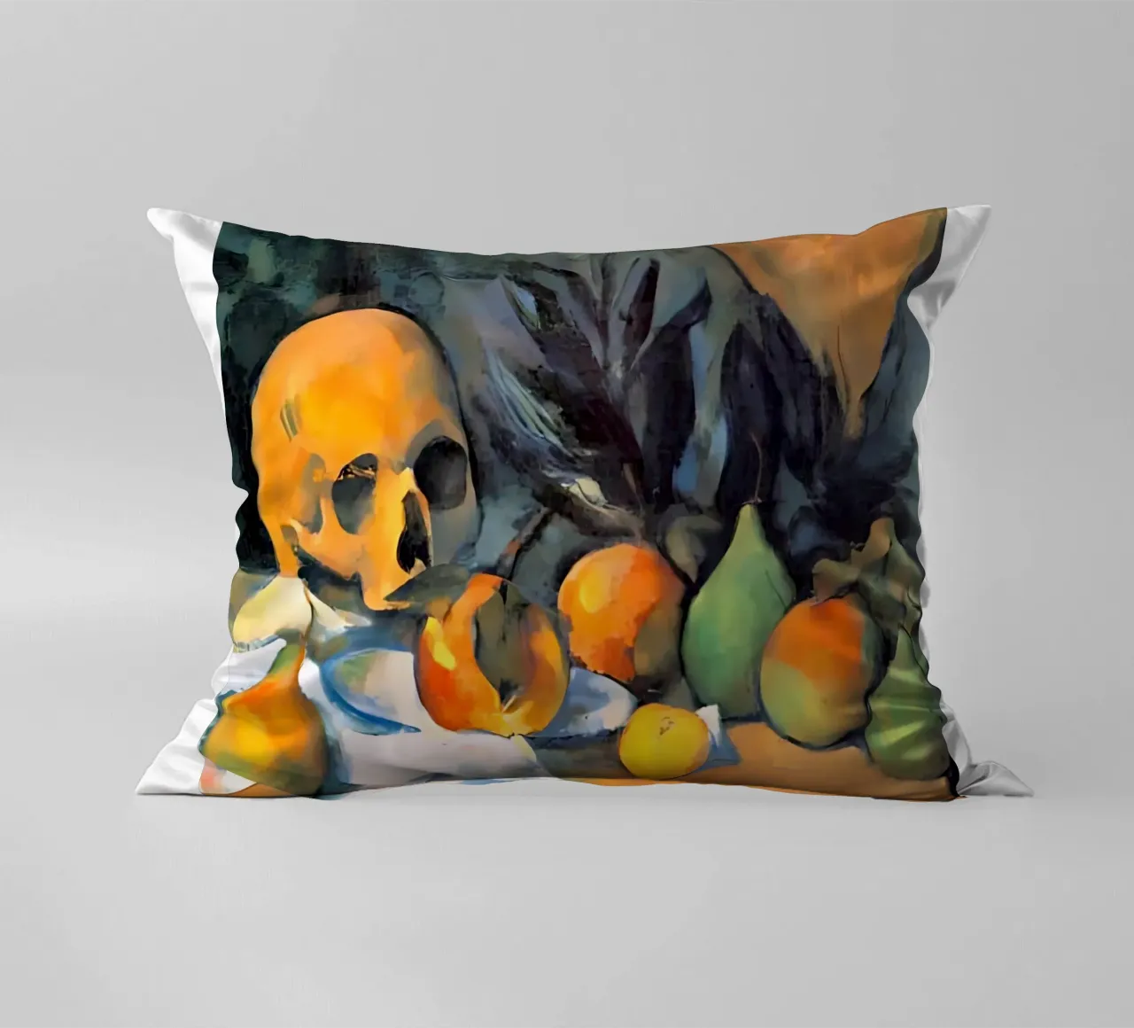 Teschio e frutta di Paul Cézanne cuscino da kaitlinparkershop
