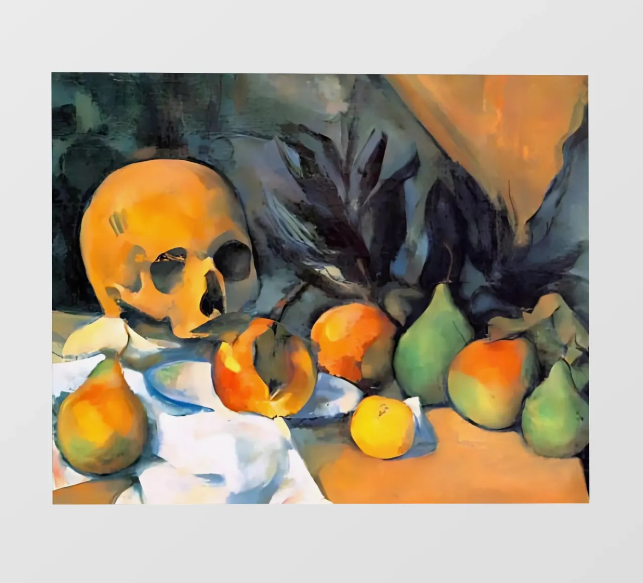 Teschio e frutta di Paul Cézanne telo in pvc da kaitlinparkershop