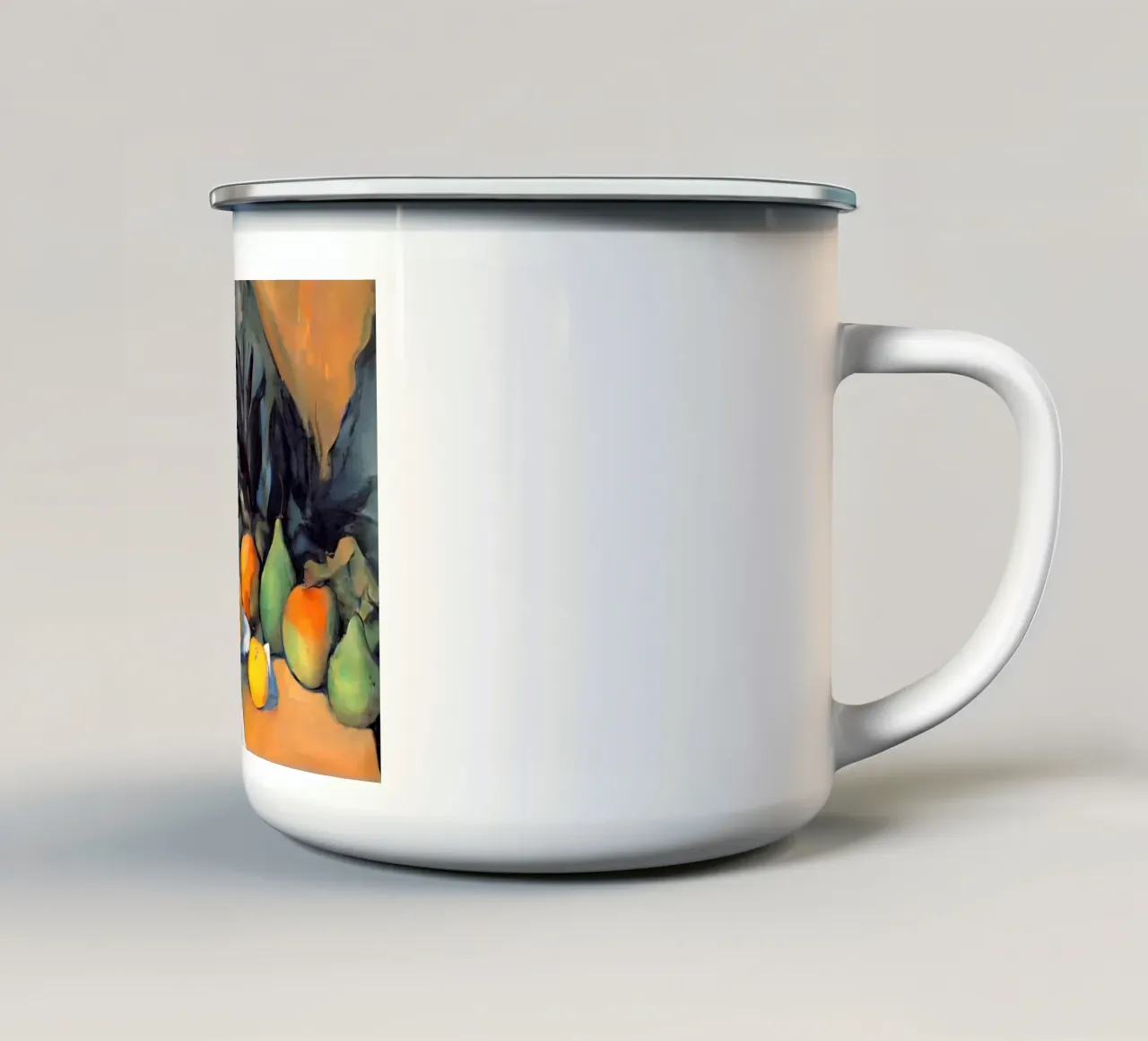 Teschio e frutta di Paul Cézanne tazza in smalto da kaitlinparkershop