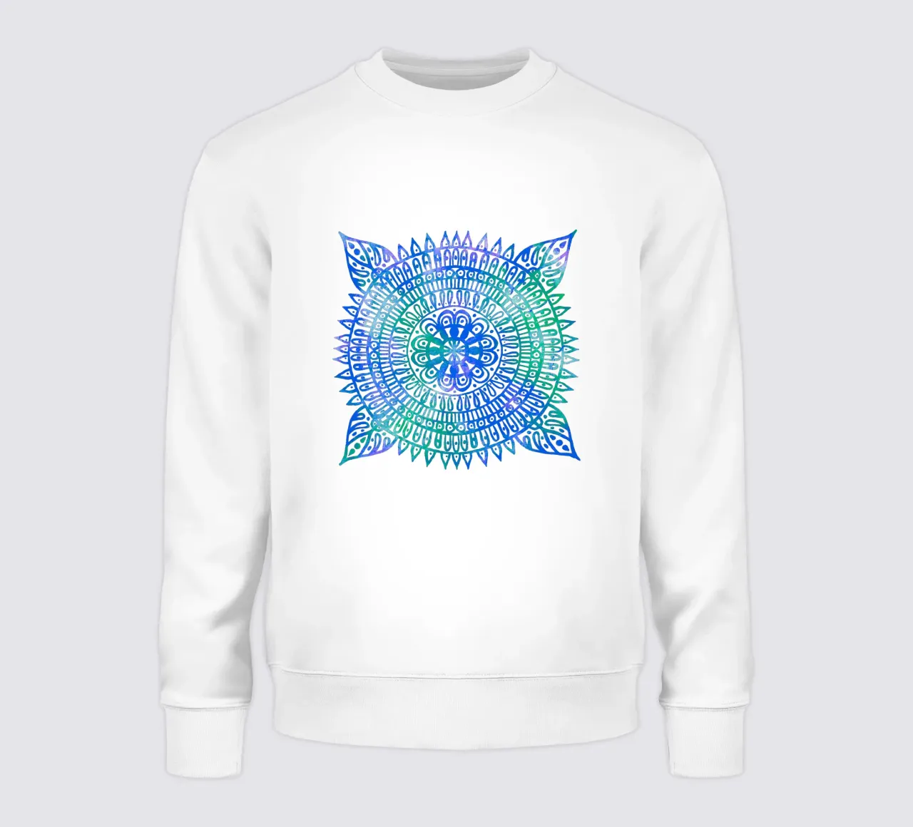 Aquarell Mandala in Blau felpa da Petra Lang