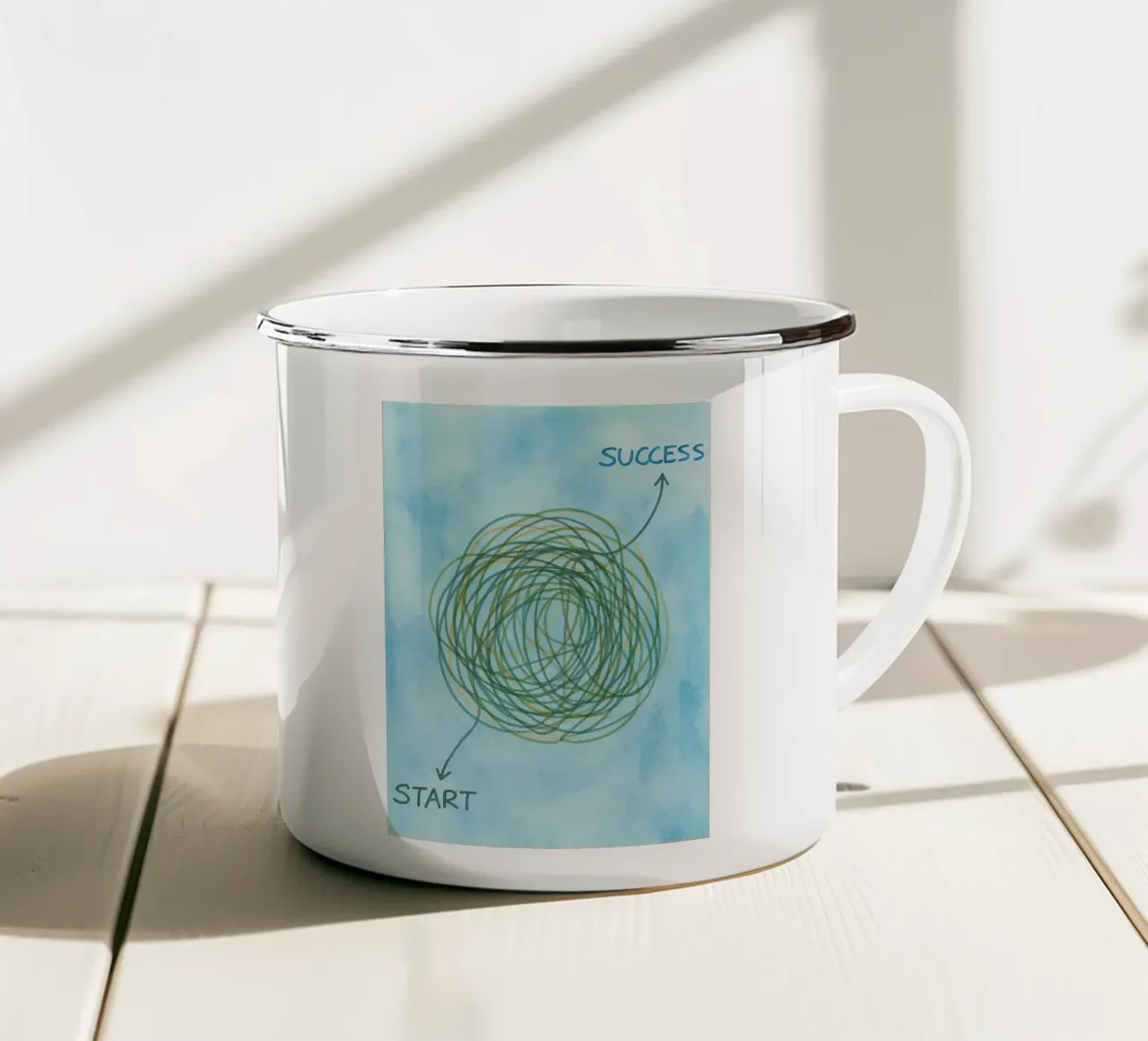 inizio del successo tazza in smalto da Britania