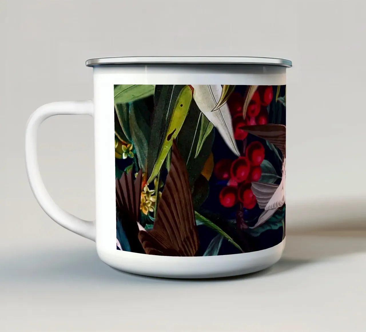 Midnight Birds I tazza in smalto da burcukorkmazyurek