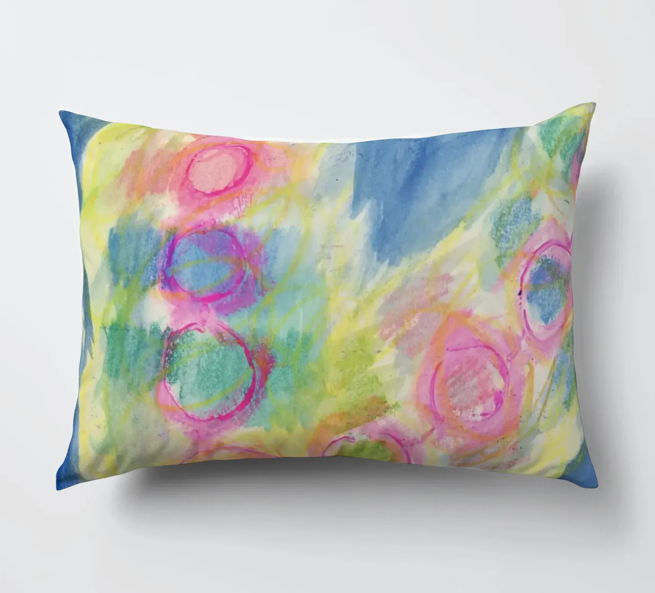 Abstract fairy lights decorative cushion by Nica Colorie