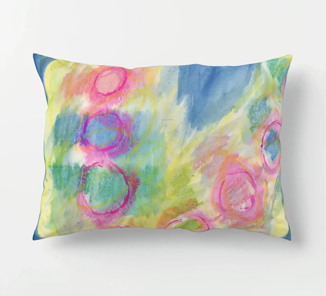 Abstract fairy lights decorative cushion by Nica Colorie