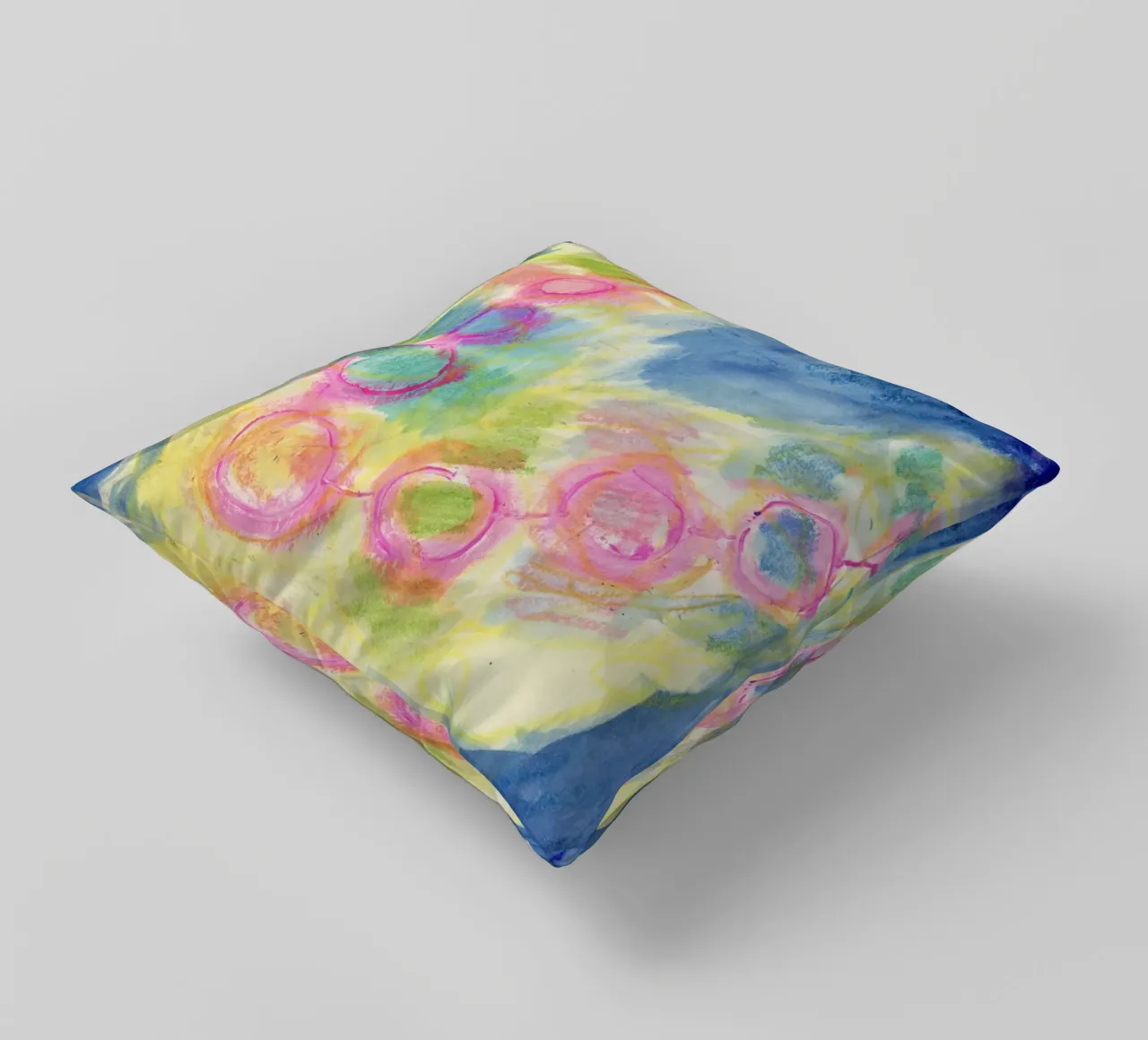 Abstract fairy lights decorative cushion by Nica Colorie