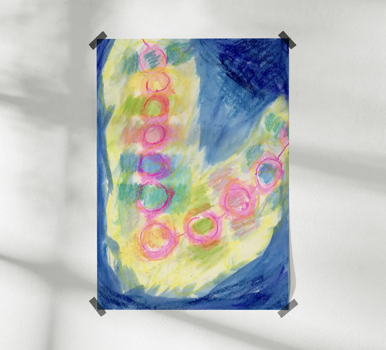 Luci astratte da fata poster con telaio in alluminio da Nica Colorie