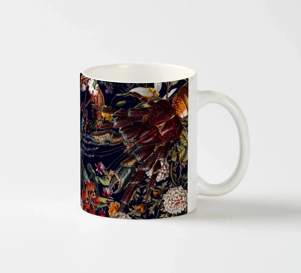 Floral Lobsters tazza in ceramica da burcukorkmazyurek