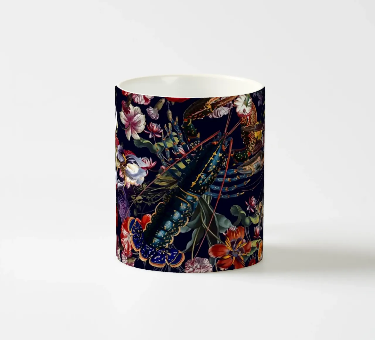 Floral Lobsters tazza in ceramica da burcukorkmazyurek