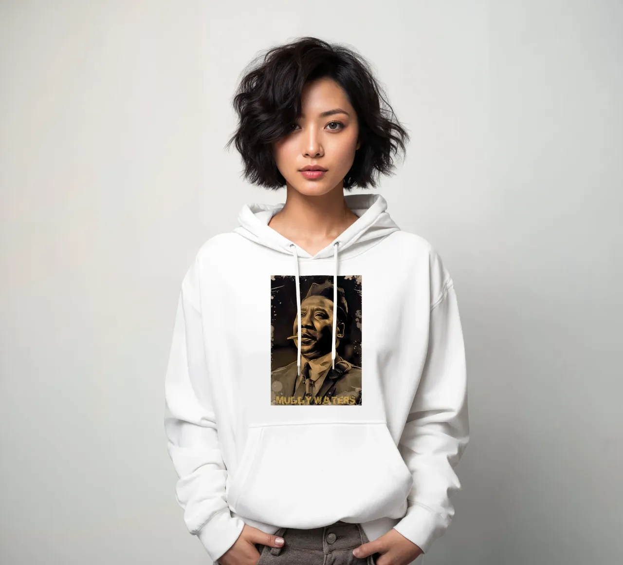 Muddy Waters vintage felpa con cappuccio da Lembayung art
