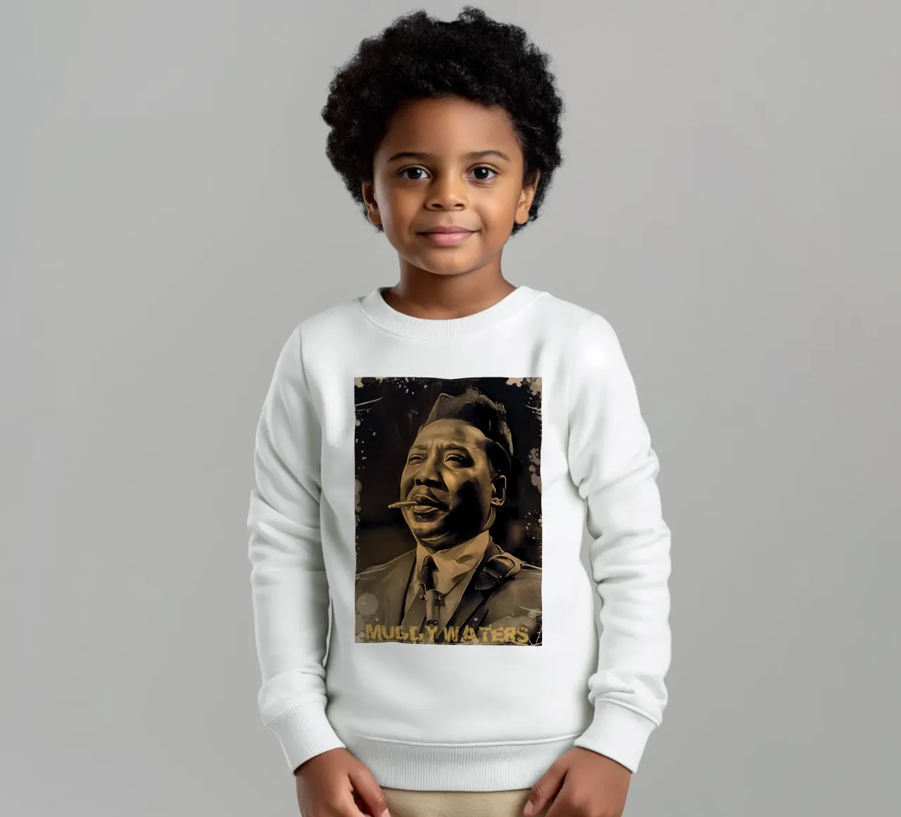 Muddy Waters vintage felpa bambino da Lembayung art