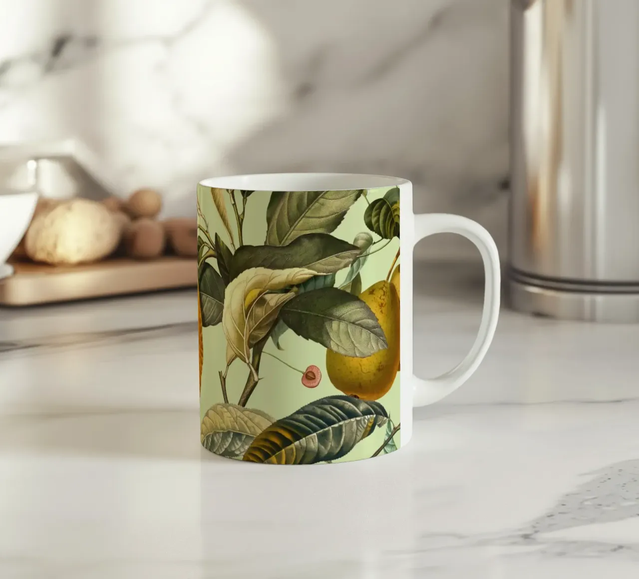 Vintage Fruit Pattern XIII tazza in ceramica da burcukorkmazyurek