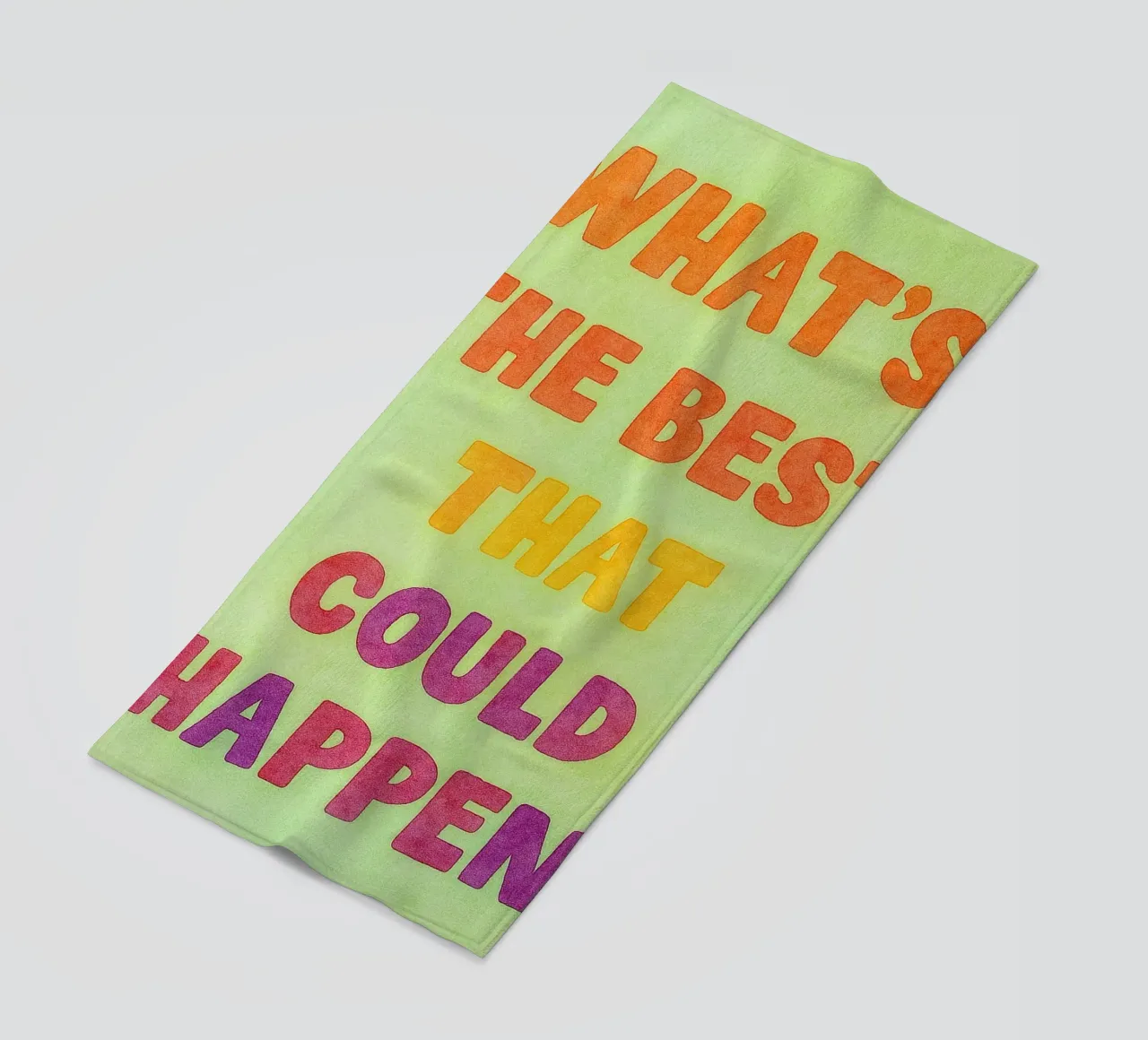 whats the best that could happens beach towel by Britania