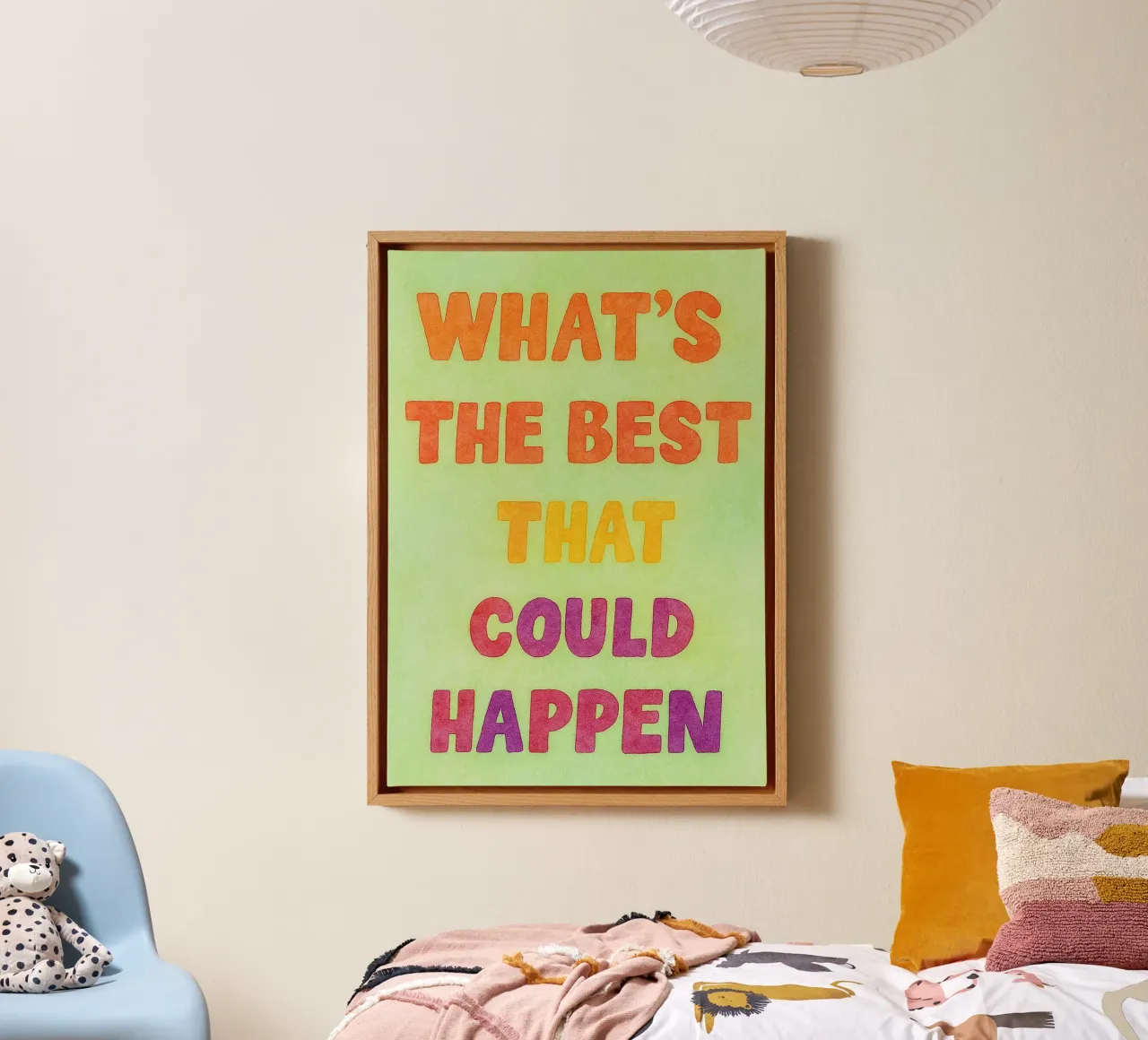 whats the best that could happens canvas with Floater frame by Britania