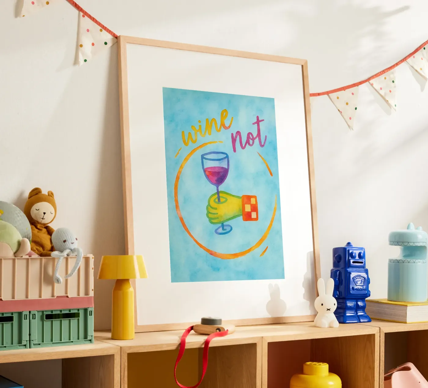 wine not poster by Britania