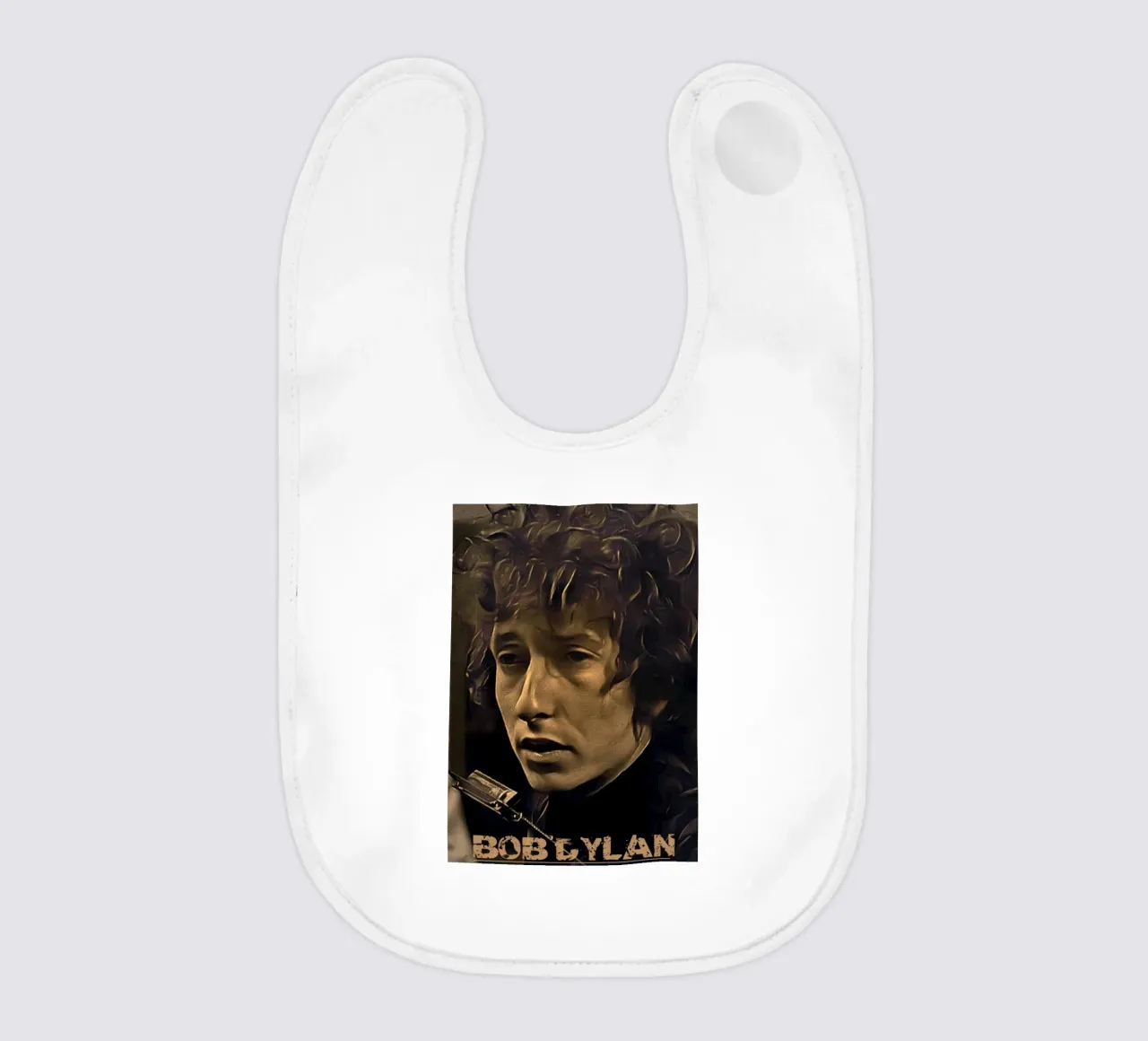 Bob Dylan vintage baby bib by Lembayung art