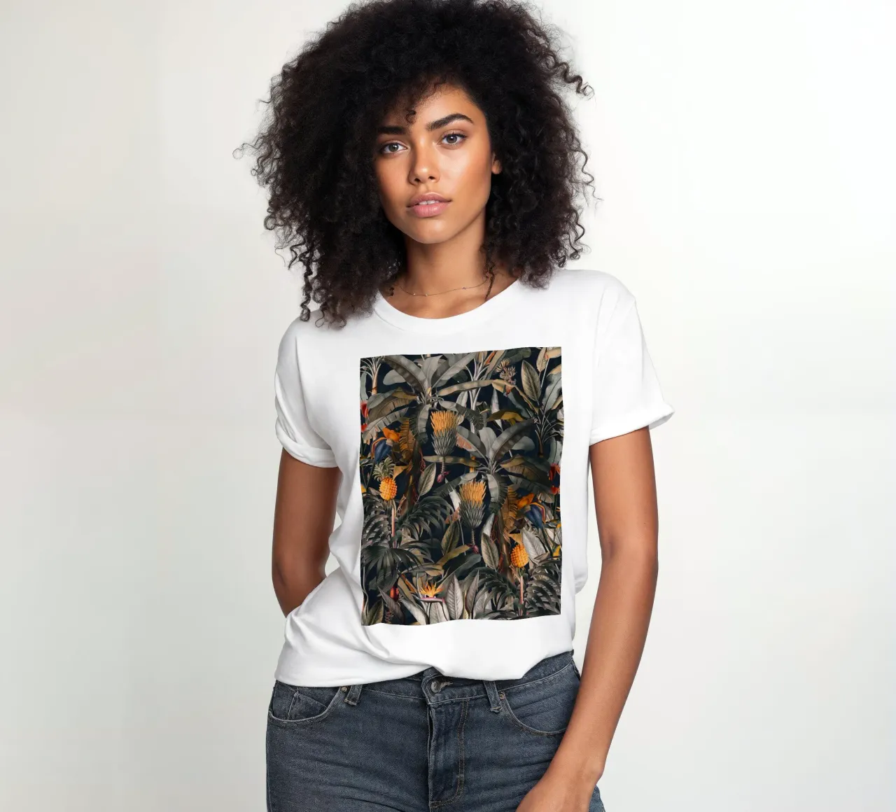 Midnight Forest III women's fitted t-shirt by burcukorkmazyurek