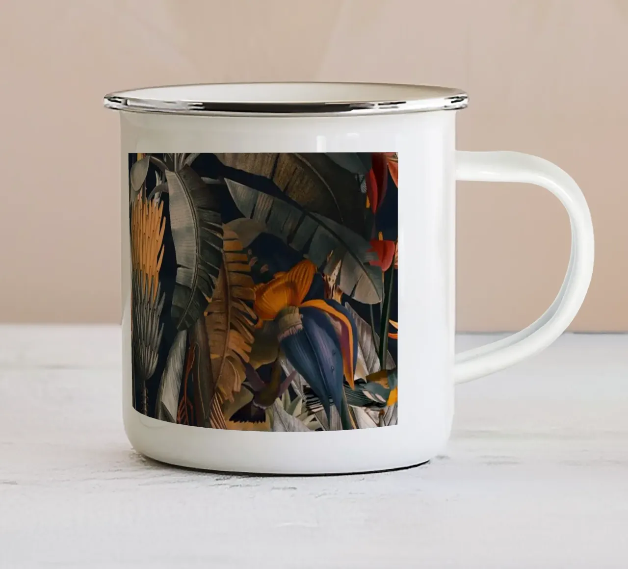Midnight Forest III tazza in smalto da burcukorkmazyurek