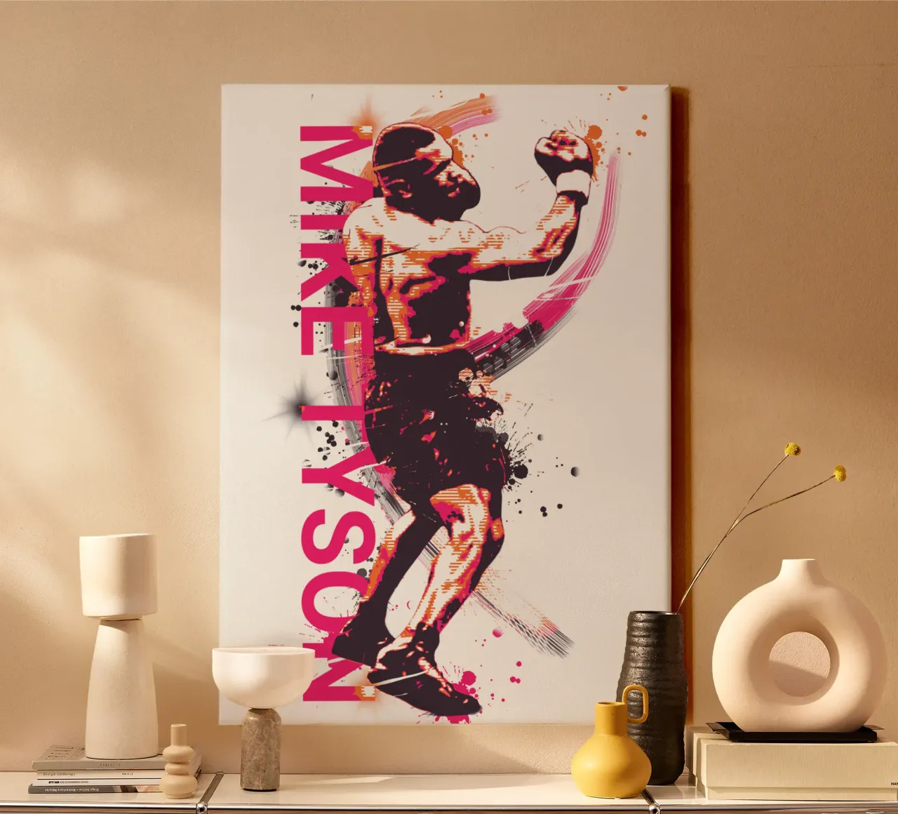 Mike Tyson boxing legend tela con Cornice a cassetta da Lembayung art