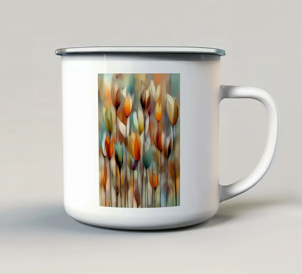 Fiori astratti tazza in smalto da Pictura