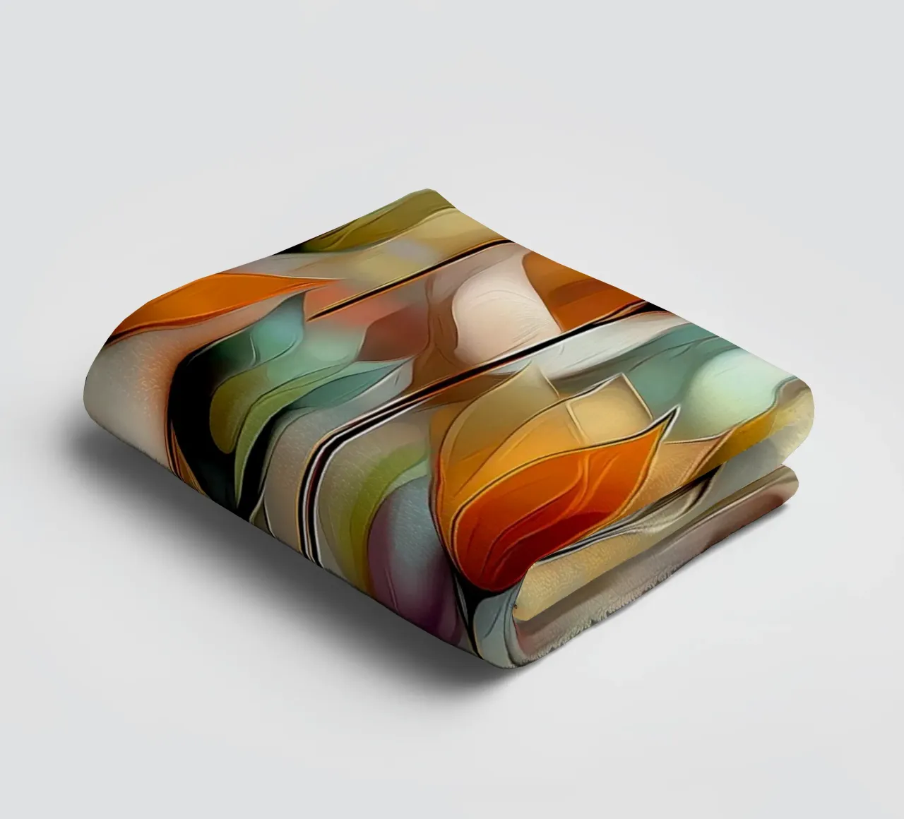 Flowers abstract towel by Pictura