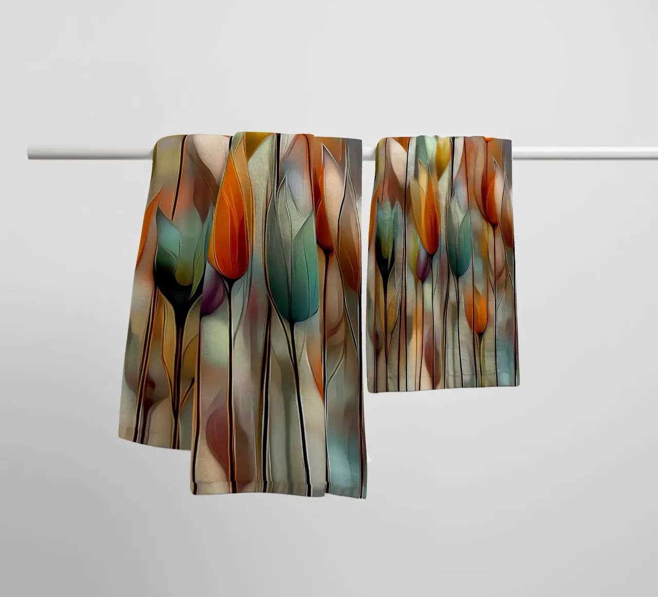 Flowers abstract towel by Pictura