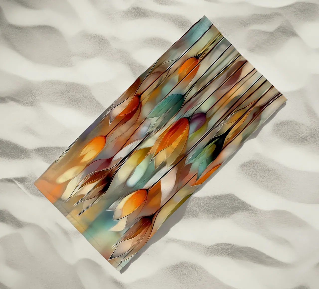 Fiori astratti telo mare da Pictura