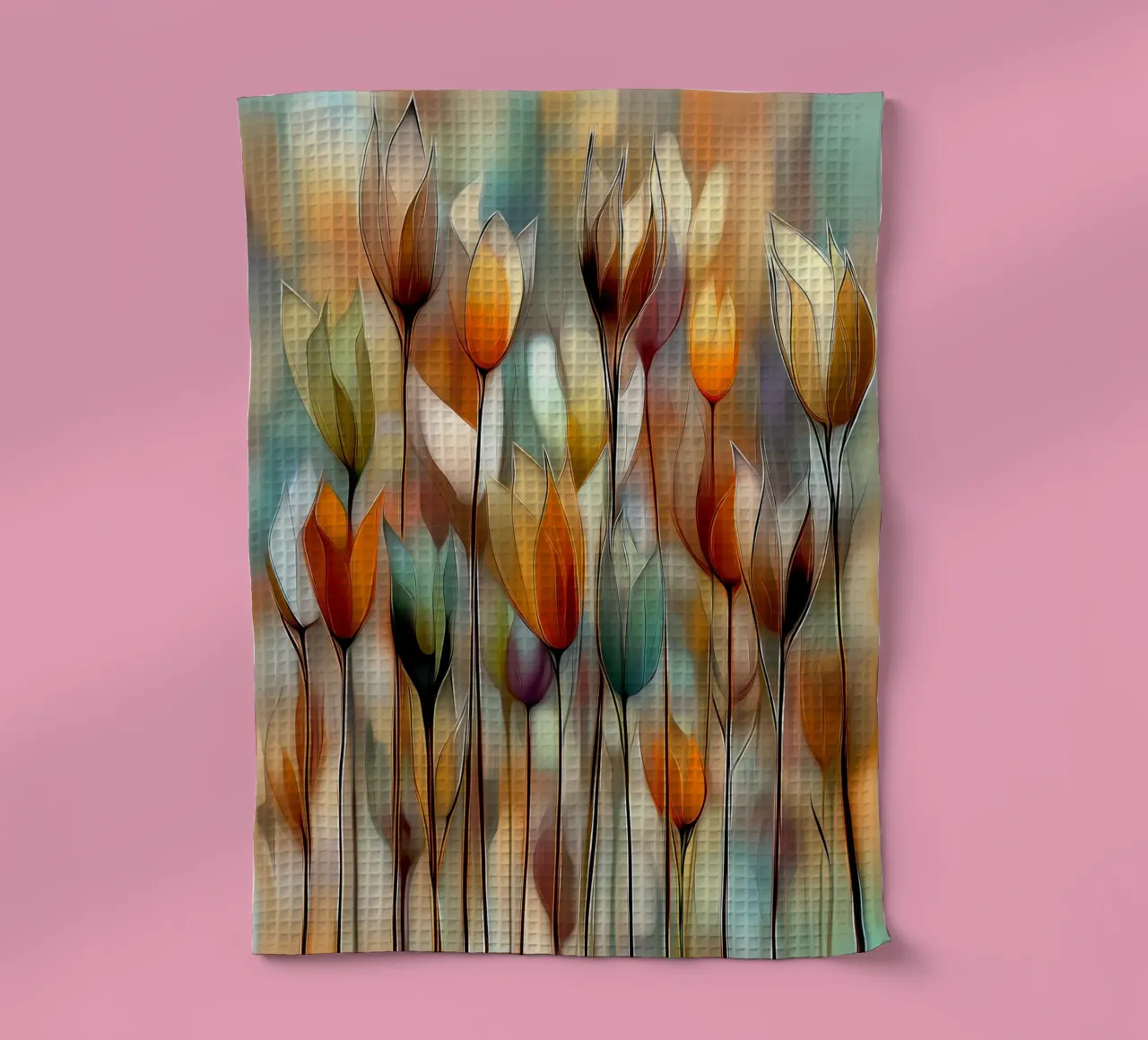 Fiori astratti canovaccio da cucina da Pictura