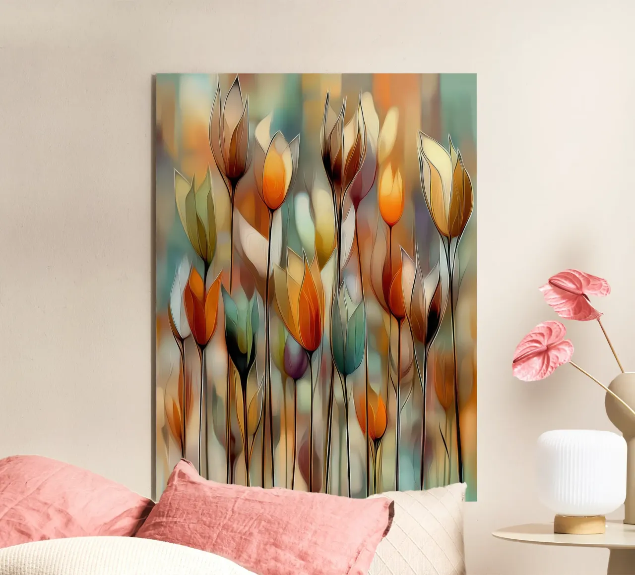 Flowers abstract alu-dibond by Pictura