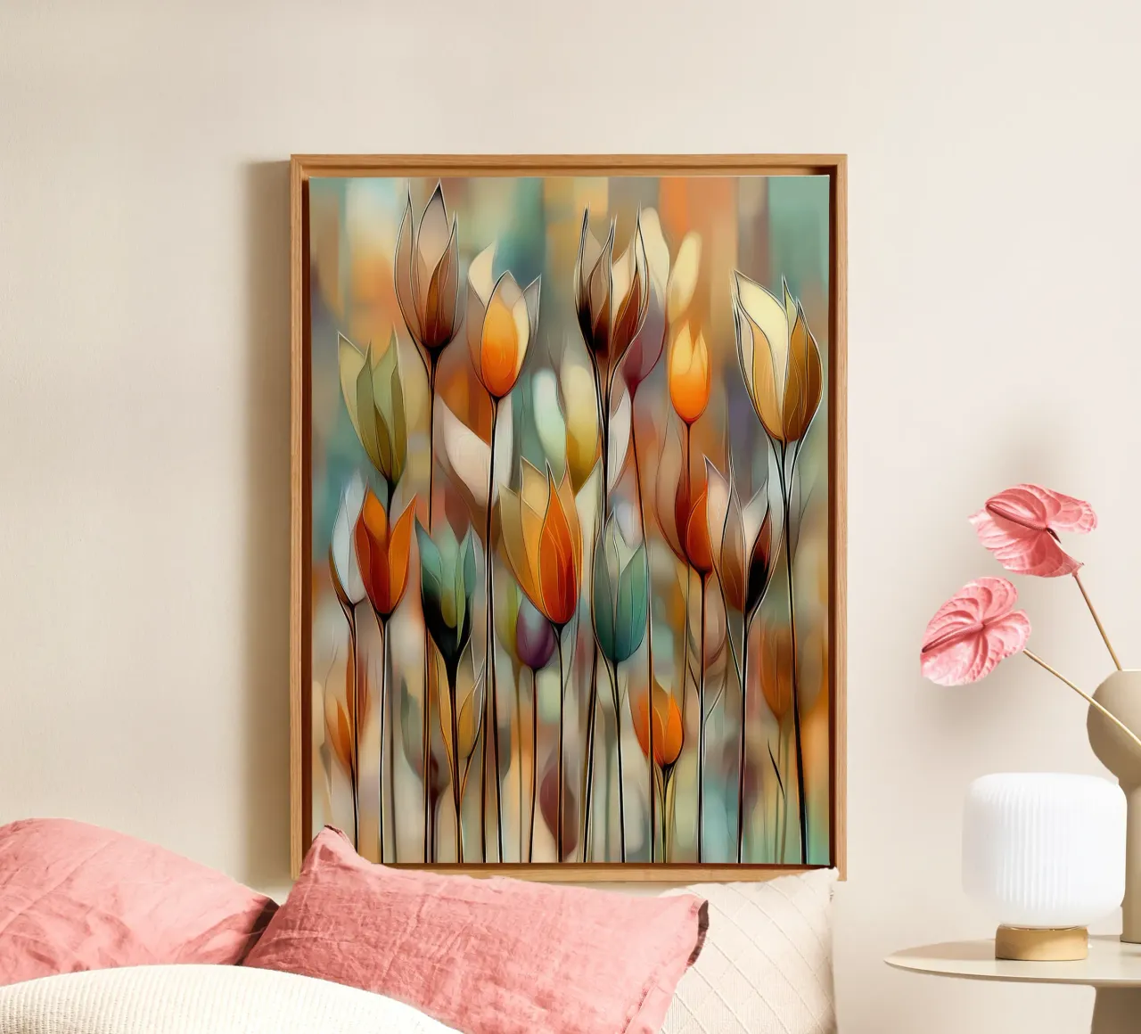 Flowers abstract canvas by Pictura