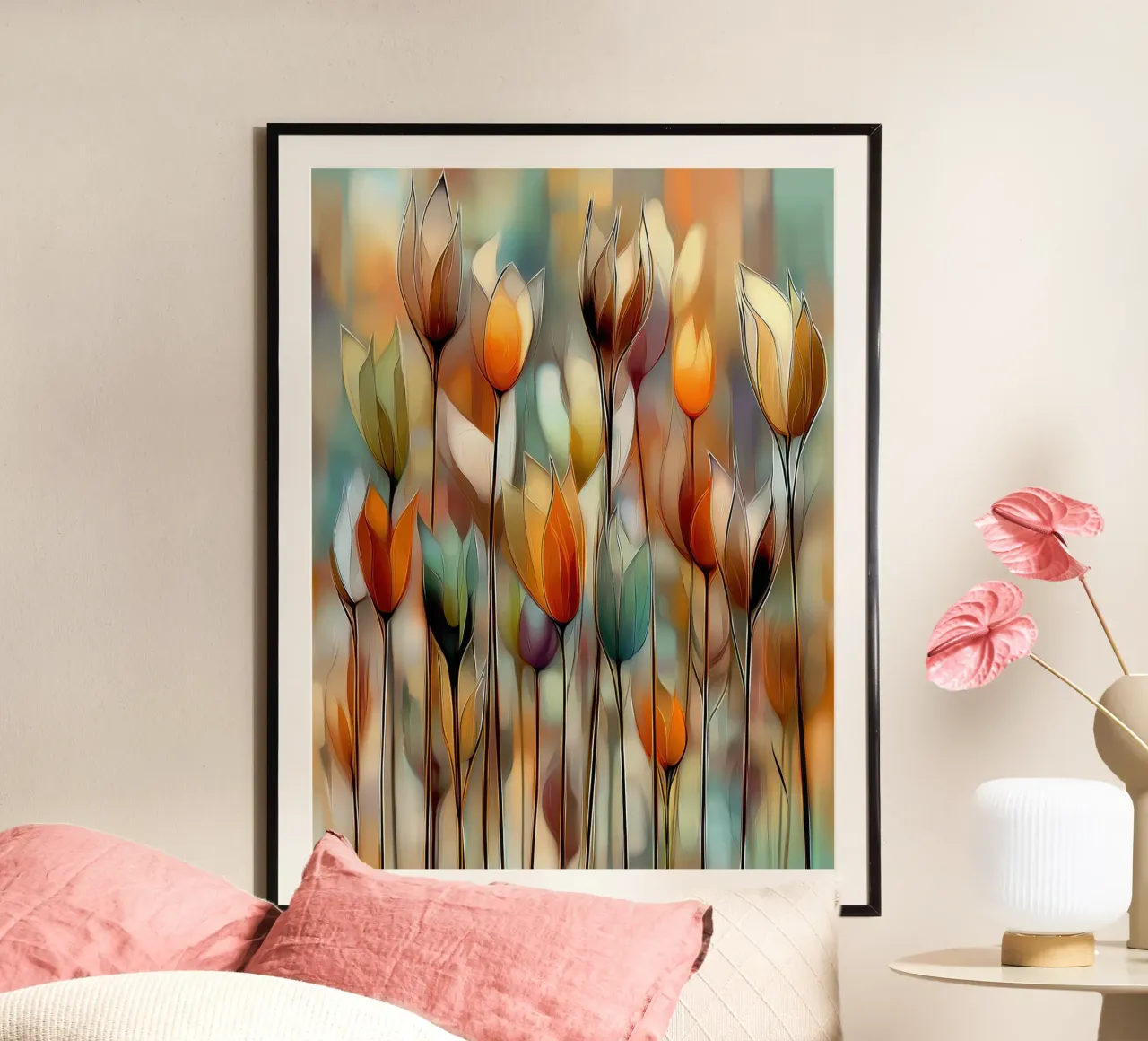Fiori astratti carta hahnemühle da Pictura