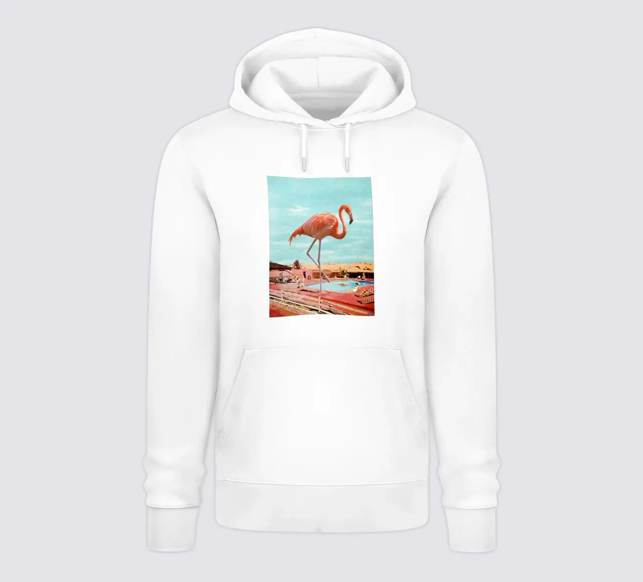 Flamingo on Holiday felpa con cappuccio da MsGonzalez