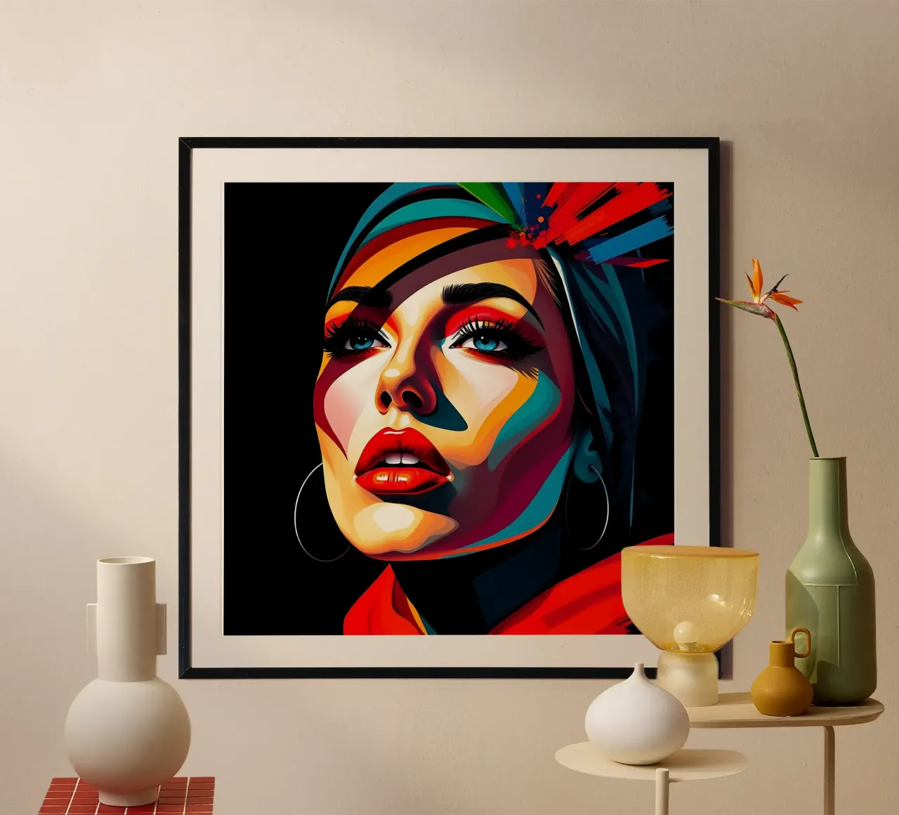 Stile_G_1 poster con telaio in alluminio da AI-Portraits by LK