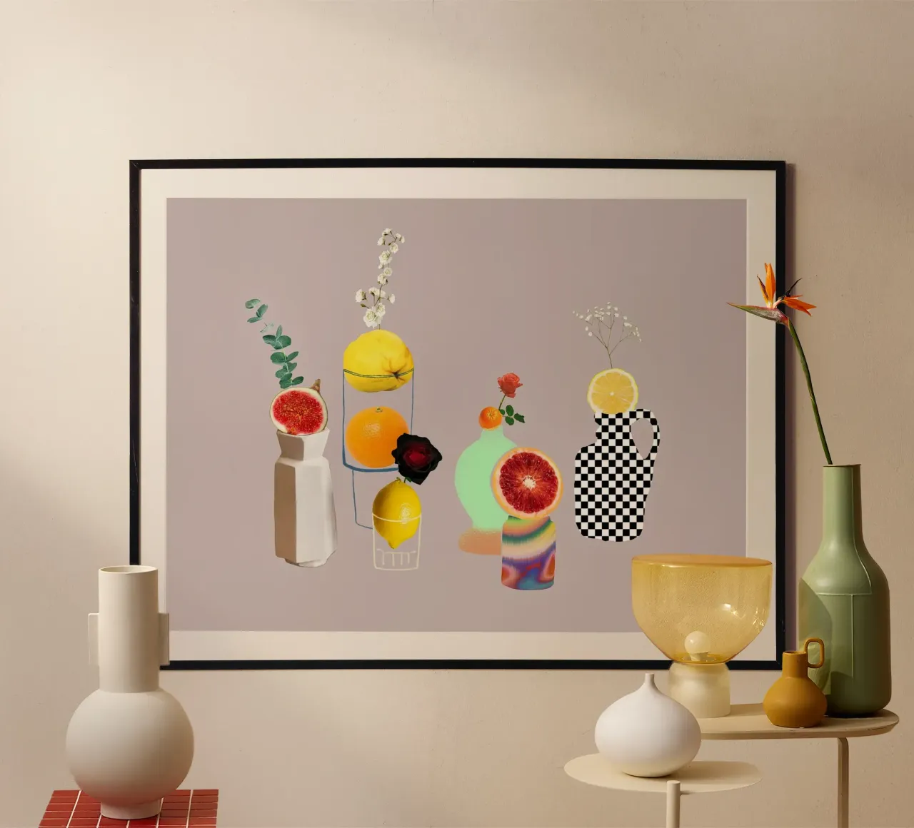 Still Life poster con telaio in legno da MsGonzalez