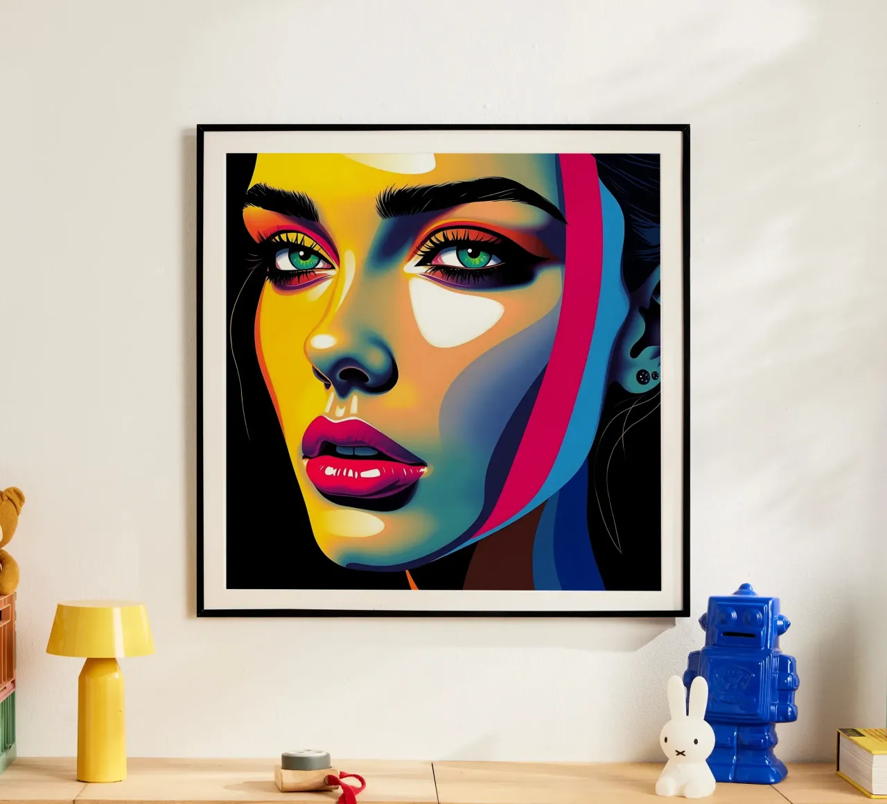 Stil_G_2 Poster mit Kunststoffrahmen von AI-Portraits by LK