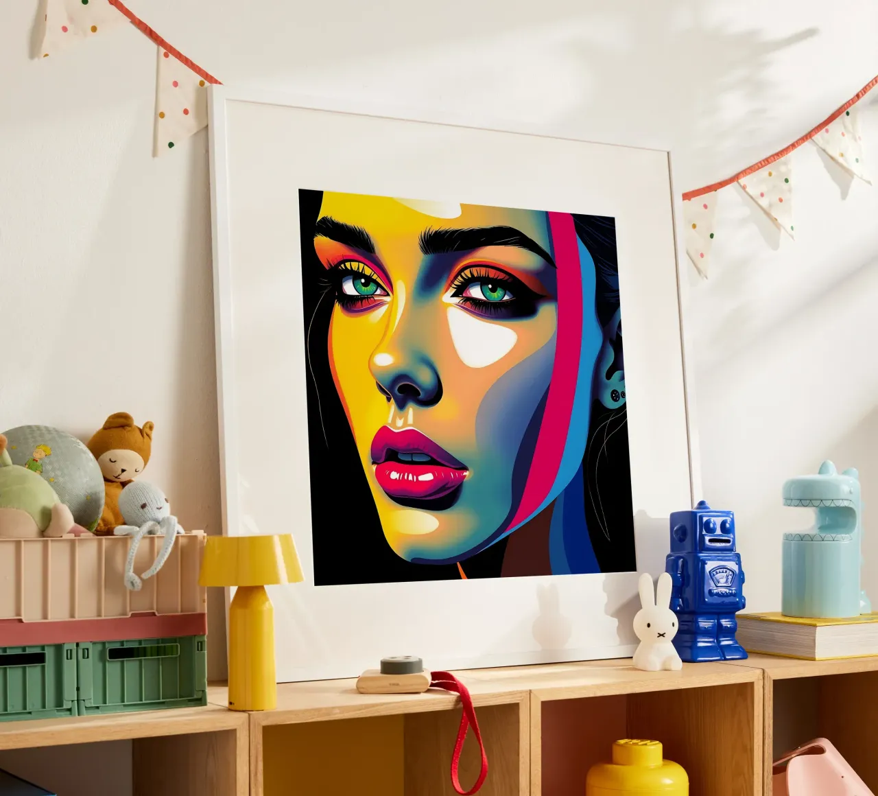 Stil_G_2 Poster mit Kunststoffrahmen von AI-Portraits by LK