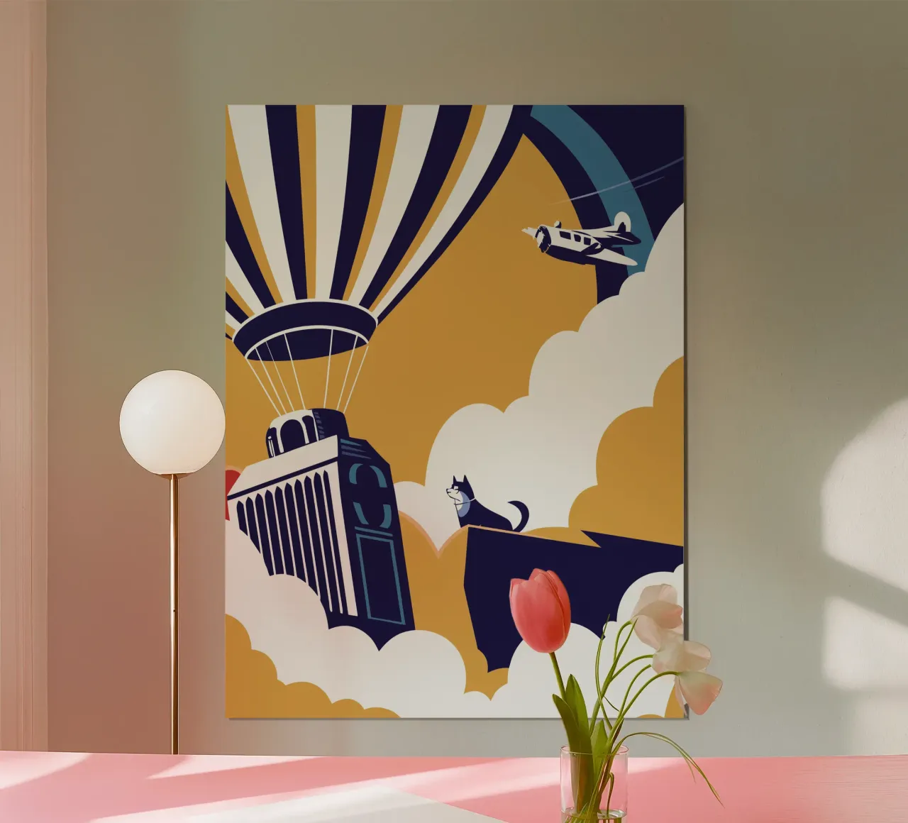 Mongolfiera poster con telaio in plastica da STORE PRESENCE