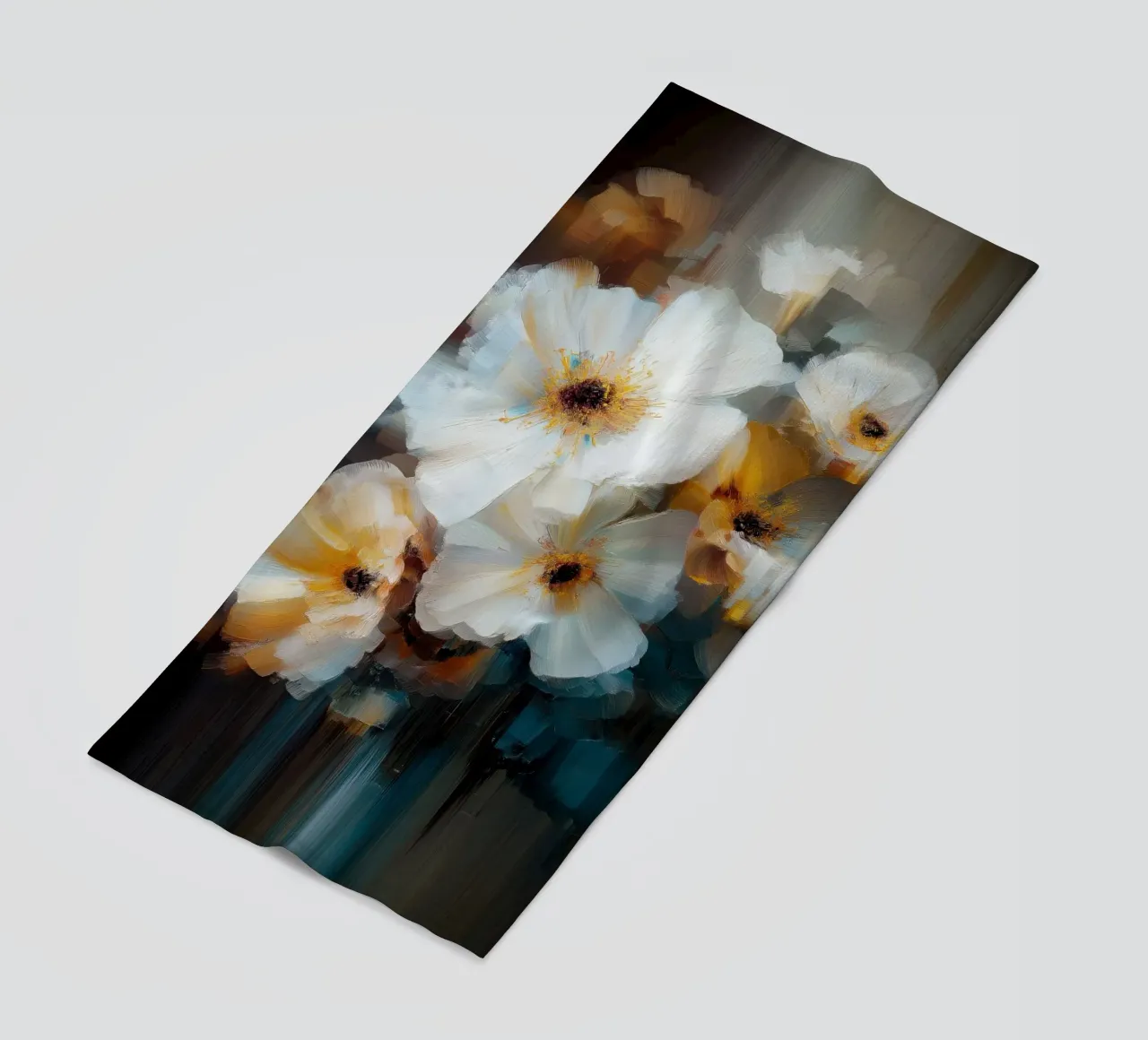 Fiori bianchi telo mare da Pictura