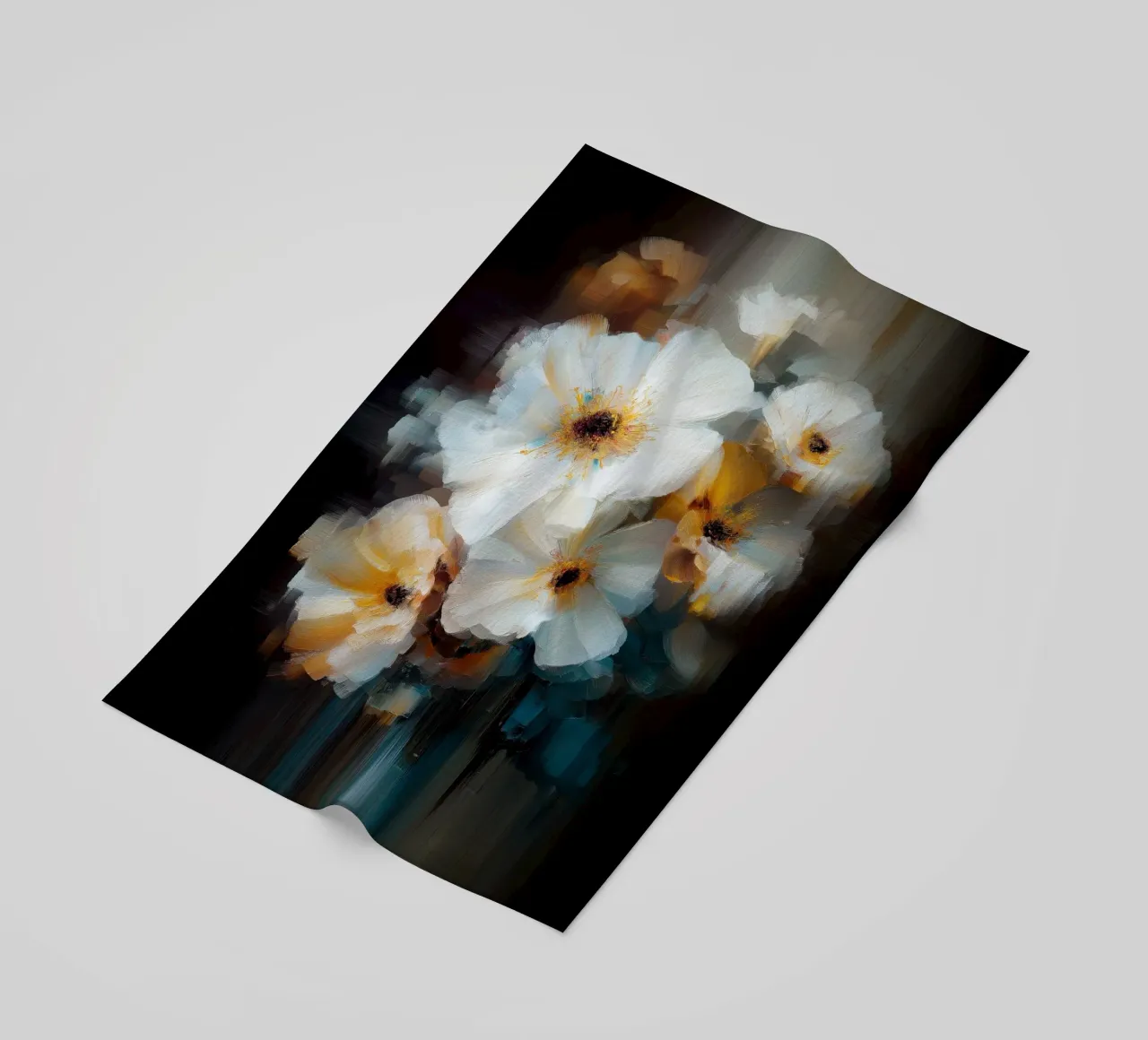 Fiori bianchi telo mare da Pictura