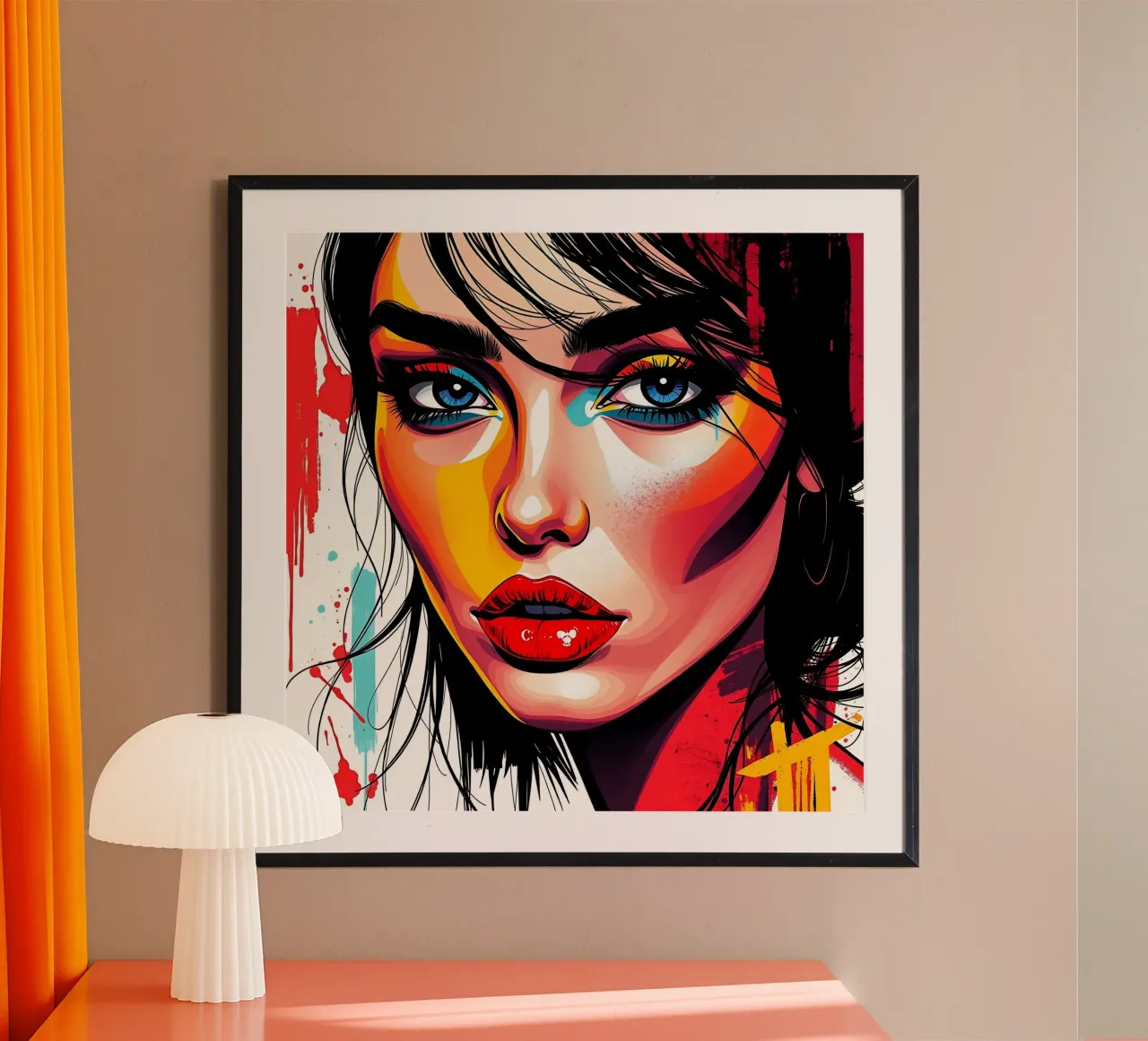 Stile_G_4 poster con telaio in plastica da AI-Portraits by LK