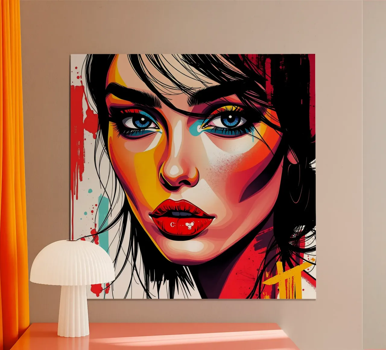 Stile_G_4 poster con telaio in plastica da AI-Portraits by LK