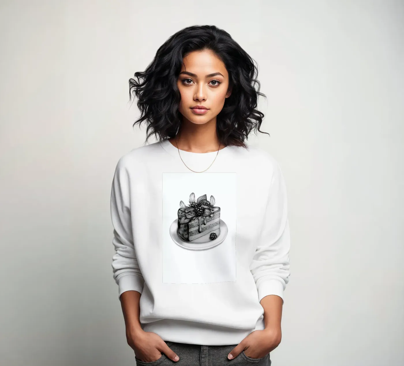 Cake sweatshirt by Maria Vdovichenko