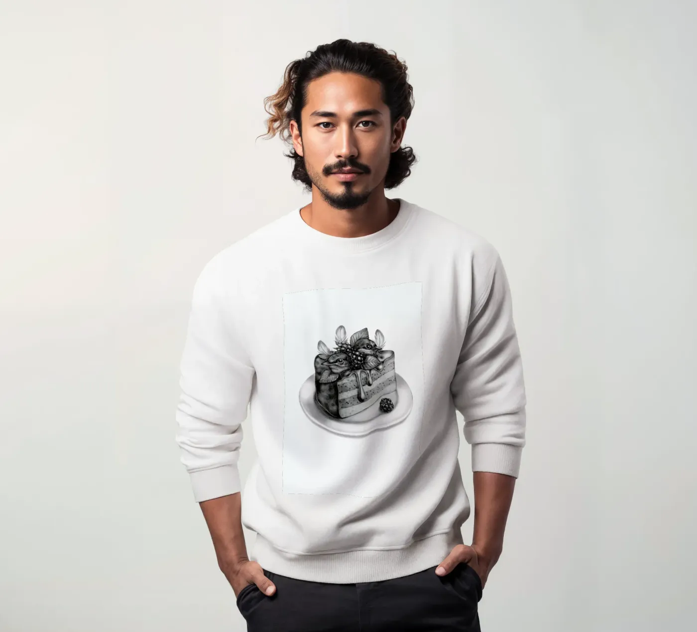 Cake sweatshirt by Maria Vdovichenko