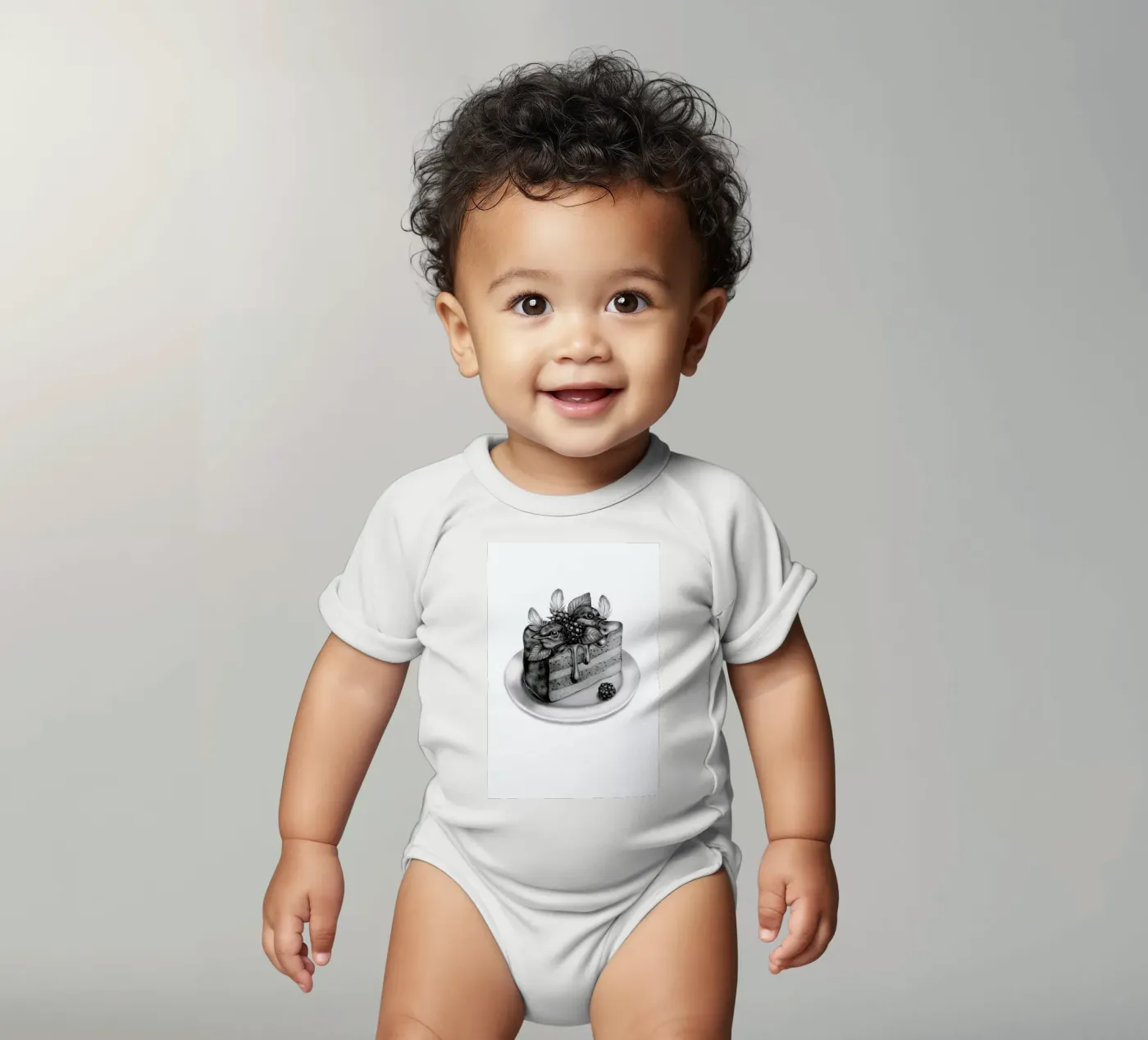 Cake Kurzarm Babybody von Maria Vdovichenko