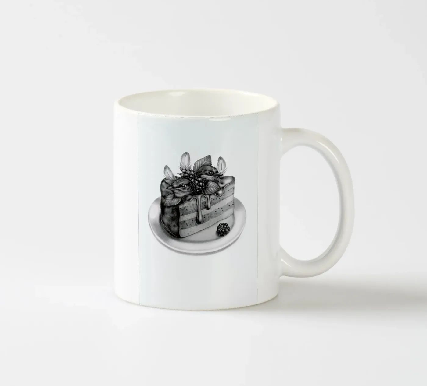 Cake ceramic mug by Maria Vdovichenko
