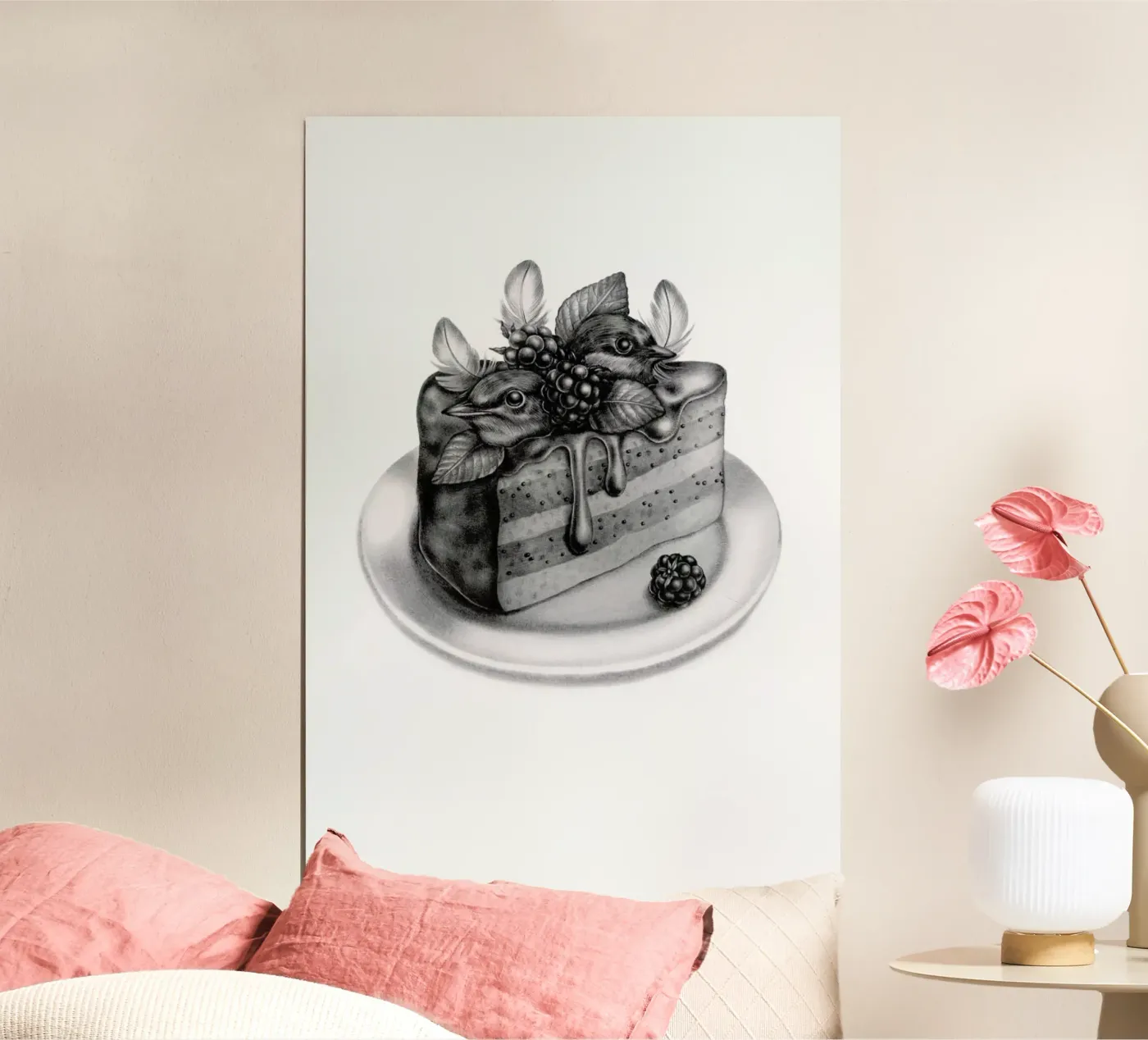 Cake Poster von Maria Vdovichenko