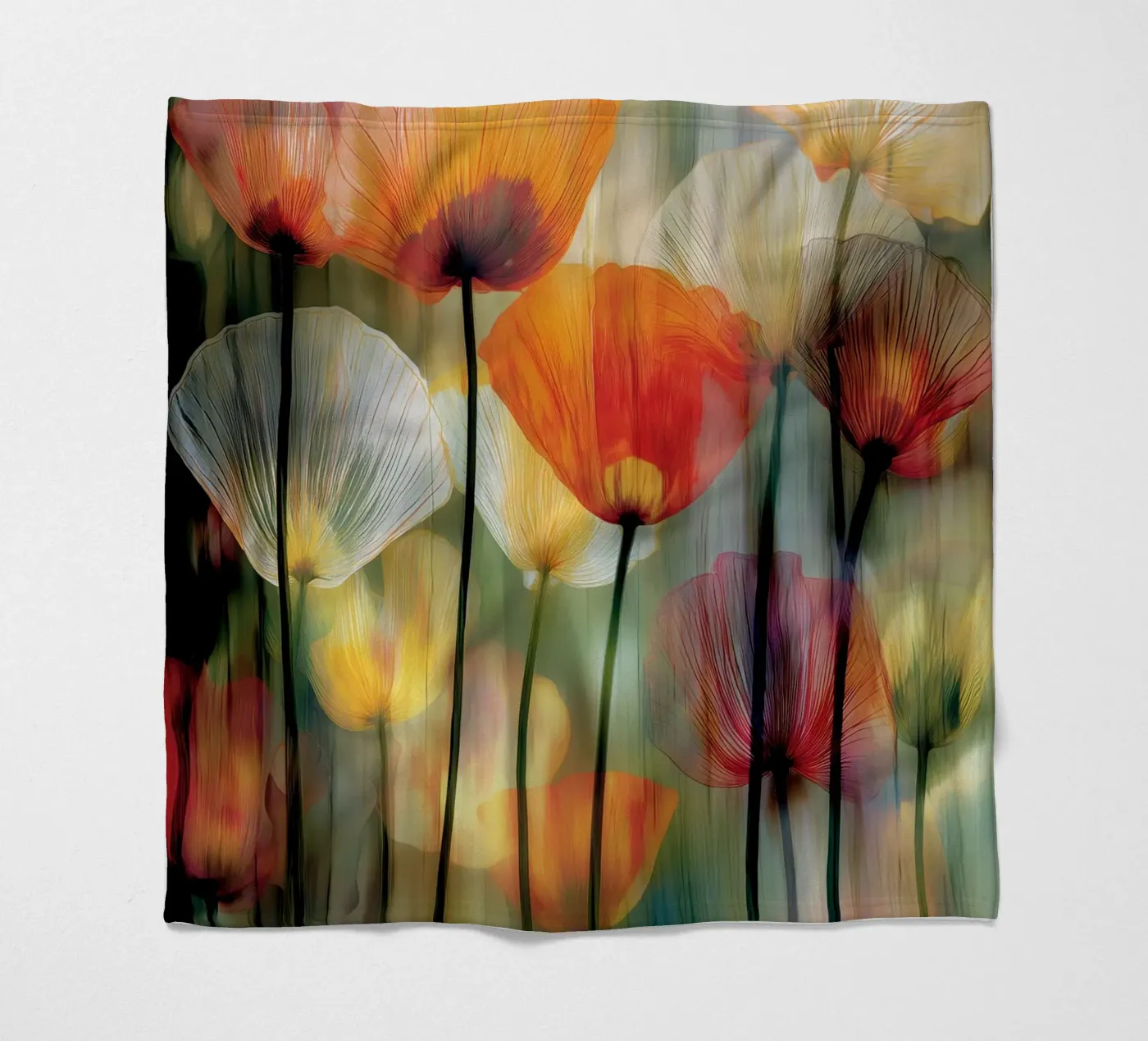 Klaprozen fleecedeken van Pictura