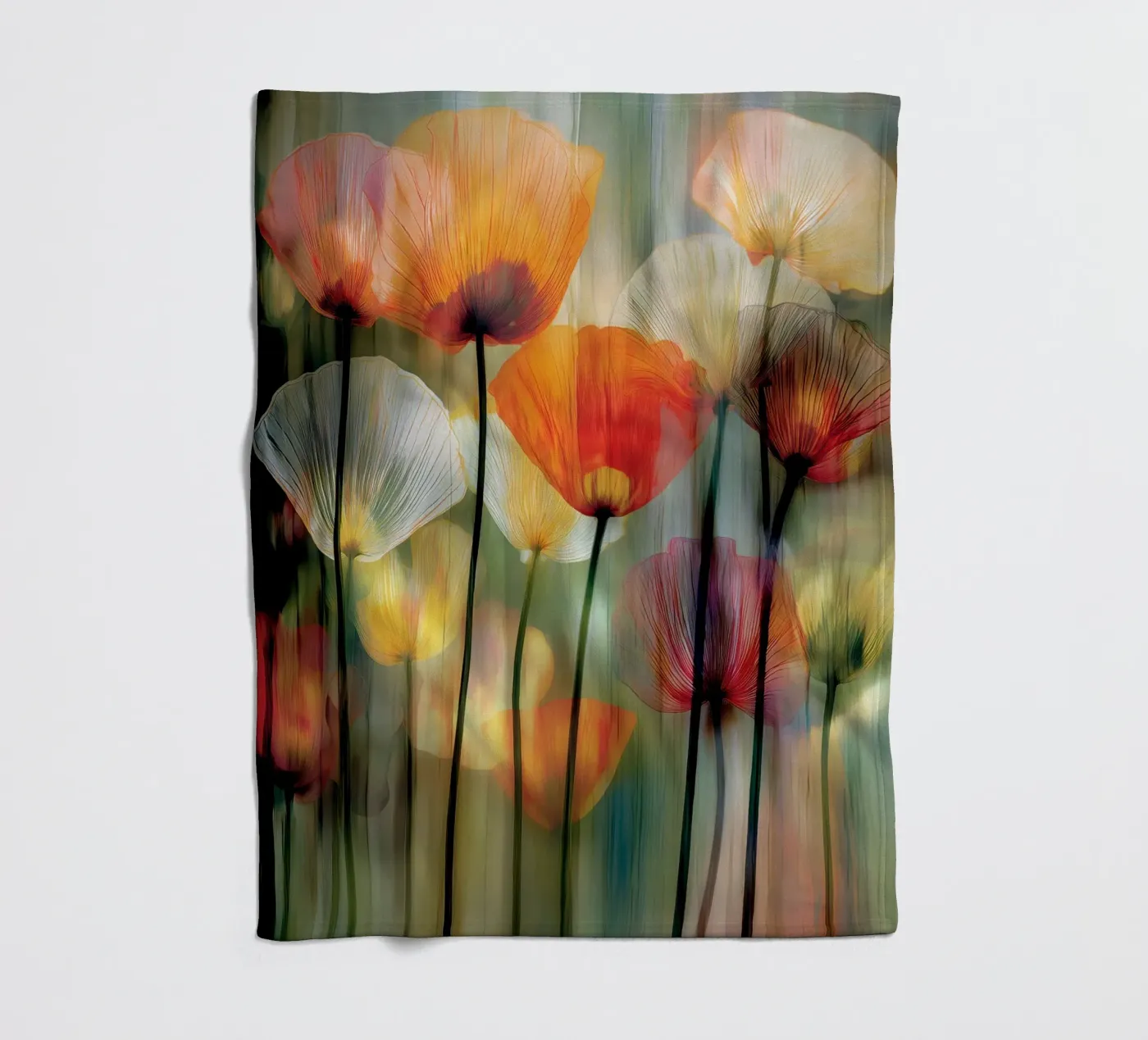 Klaprozen fleecedeken van Pictura