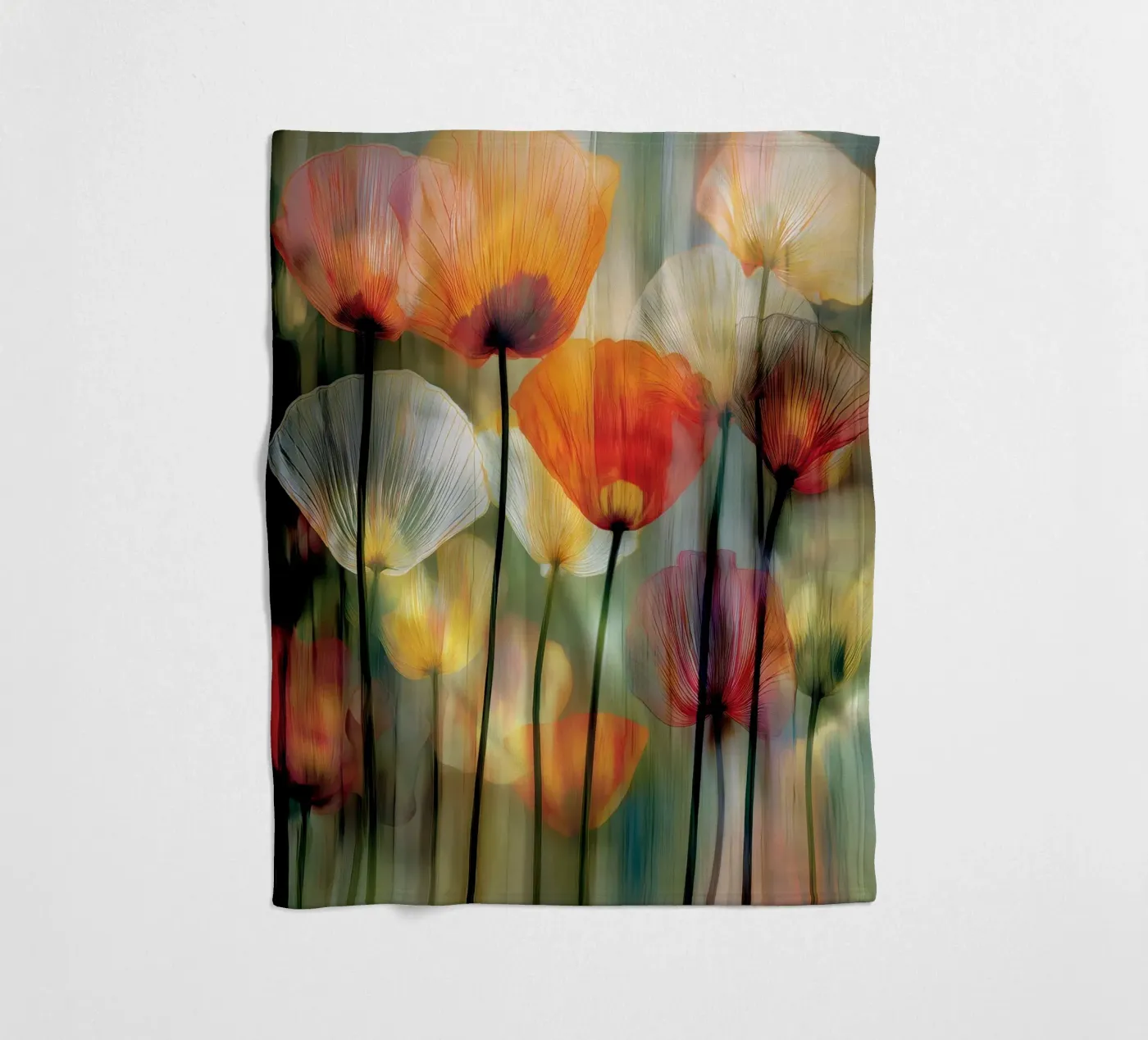 Klaprozen fleecedeken van Pictura